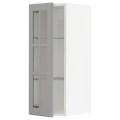 IKEA METOD МЕТОД Навесной шкаф, белый / Bodbyn серый, 30x80 см 79394966 | 793.949.66