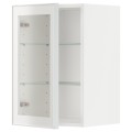 IKEA METOD МЕТОД Навесной шкаф, белый / Hesta белое прозрачное стекло, 40x60 см 79490543 | 794.905.43