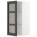 IKEA METOD МЕТОД Навесной шкаф, белый / Lerhyttan черная морилка, 40x80 см 89454295 | 894.542.95