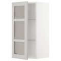 IKEA METOD МЕТОД Навесной шкаф, белый / Lerhyttan светло-серый, 40x80 см 09459225 | 094.592.25