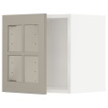IKEA METOD МЕТОД Навесной шкаф со стеклянной дверью, белый / Stensund бежевый, 40x40 см 39458540 | 394.585.40