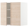 IKEA METOD МЕТОД Навесной шкаф с полками / 2 дверцы, белый / Askersund узор светлый ясень, 60x60 см 79463568 | 794.635.68