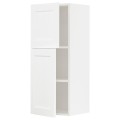 IKEA METOD МЕТОД Навесной шкаф с полками / 2 дверцы, белый Enköping / белый имитация дерева, 40x100 см 09473467 | 094.734.67