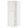 IKEA METOD МЕТОД Навесной шкаф с полками / 2 дверцы, белый / Ringhult светло-серый, 40x100 см 39456598 | 394.565.98