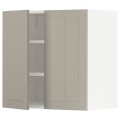 IKEA METOD МЕТОД Навесной шкаф с полками / 2 дверцы, белый / Stensund бежевый, 60x60 см 09468588 | 094.685.88