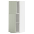 IKEA METOD МЕТОД Навесной шкаф с полками / 2 дверцы, белый / Stensund светло-зеленый, 40x100 см 09486479 094.864.79