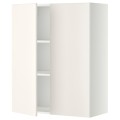 IKEA METOD МЕТОД Навесной шкаф с полками / 2 дверцы, белый / Veddinge белый, 80x100 см 19468998 194.689.98