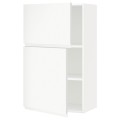 IKEA METOD МЕТОД Навесной шкаф с полками / 2 дверцы, белый / Voxtorp матовый белый, 60x100 см 09469700 | 094.697.00