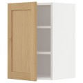 IKEA METOD Шкаф навесной с полками, белый / дуб Forsbacka, 40x60 см 39509337 | 395.093.37
