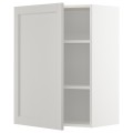 IKEA METOD МЕТОД Шкаф навесной с полками, белый / Lerhyttan светло-серый, 60x80 см 09466706 094.667.06