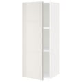 IKEA METOD МЕТОД Шкаф навесной с полками, белый / Ringhult светло-серый, 40x100 см 39460699 394.606.99