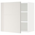 IKEA METOD МЕТОД Шкаф навесной с полками, белый / Ringhult светло-серый, 60x60 см 29461920 | 294.619.20