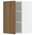 IKEA METOD Шкаф навесной с полками, белый / Имитация коричневого ореха, 40x60 см 79519886 | 795.198.86
