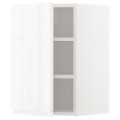 IKEA METOD МЕТОД Шкаф навесной с полками, белый / Voxtorp глянцевый / белый, 40x60 см 09464000 094.640.00