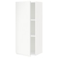 IKEA METOD МЕТОД Шкаф навесной с полками, белый / Voxtorp матовый белый, 40x100 см 79464445 794.644.45