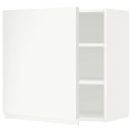 IKEA METOD МЕТОД Шкаф навесной с полками, белый / Voxtorp матовый белый, 60x60 см 39455056 | 394.550.56