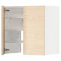 IKEA METOD МЕТОД Навесной шкаф с полкой / дверью, белый / Askersund узор светлый ясень 29505250 | 295.052.50