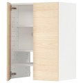 IKEA METOD МЕТОД Навесной шкаф с полкой / дверью, белый / Askersund узор светлый ясень 79504516 | 795.045.16