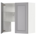 IKEA METOD МЕТОД Навесной шкаф с полкой / дверью, белый / Bodbyn серый 59504367 | 595.043.67