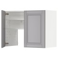 IKEA METOD МЕТОД Навесной шкаф с полкой / дверью, белый / Bodbyn серый 69504418 | 695.044.18