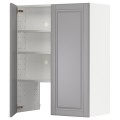 IKEA METOD МЕТОД Навесной шкаф с полкой / дверью, белый / Bodbyn серый 39504306 395.043.06