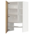 IKEA METOD Навесной шкаф с полкой / дверью, белый / дуб Forsbacka, 60x100 см 29509385 | 295.093.85