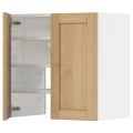 IKEA METOD Навесной шкаф с полкой / дверью, белый / дуб Forsbacka, 60x60 см 49509389 | 495.093.89