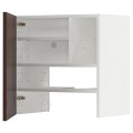 IKEA METOD МЕТОД Навесной шкаф с полкой / дверью, белый Hasslarp / коричневый узор 69505314 | 695.053.14