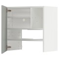 IKEA METOD Навесной шкаф с полкой / дверью, белый / Хавсторп светло-серый, 60x60 см 49538419 | 495.384.19