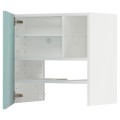 IKEA METOD МЕТОД Навесной шкаф с полкой / дверью, белый Järsta / глянцнвый светло-бирюзовый 39505315 | 395.053.15