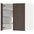 IKEA METOD МЕТОД Навесной шкаф с полкой / дверью, белый / Sinarp коричневый 59505282 | 595.052.82