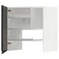 IKEA METOD Навесной шкаф с полкой / дверью, белый / Upplöv матовый антрацит, 60x60 см 99505336 | 995.053.36