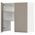 IKEA METOD МЕТОД Навесной шкаф с полкой / дверью, белый / Upplöv матовый темно-бежевый 69504357 695.043.57