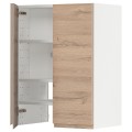 IKEA METOD МЕТОД Навесной шкаф с полкой / дверью, белый / Voxtorp имитация дуб 89504573 | 895.045.73