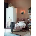 IKEA MINNEN МИННЕН Раздвижная кровать, светло-розовый, 80x200 см 79418806 794.188.06