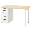 IKEA MITTCIRKEL / ALEX Письменный стол, яркий сосновый/белый эффект, 120x60 см 09508674 | 095.086.74