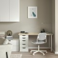 IKEA MITTCIRKEL / ALEX Письменный стол, яркий сосновый/белый эффект, 140x60 см 49508686 | 495.086.86