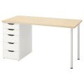 IKEA MITTCIRKEL / ALEX Письменный стол, яркий сосновый/белый эффект, 140x60 см 49508686 | 495.086.86