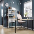IKEA MITTCIRKEL / OLOV Письменный стол, эффект яркой сосны/черного цвета, 140x60 см 99508759 995.087.59