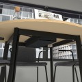 IKEA MITTZON конференц-стол, круглый дуб/черный шпон, 120x75 см 09530458 | 095.304.58