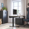 IKEA MITTZON письменный стол, береза / черный шпон, 140x80 см 89528116 | 895.281.16