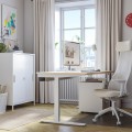 IKEA MITTZON письменный стол, шпон белой березы, 160x80 см 69529112 | 695.291.12