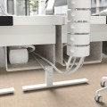 IKEA MITTZON письменный стол, ясеневый шпон черная морилка / белый, 140x60 см 79528046 | 795.280.46