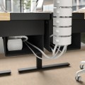 IKEA MITTZON письменный стол, шпон дуба / черный, 160x80 см 59529122 | 595.291.22