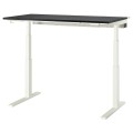 IKEA MITTZON стол/трансф, электрический ясеневой шпон черная морилка/белый, 140x80 см 49528953 | 495.289.53