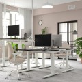 IKEA MITTZON стол/трансф, электрический ясеневой шпон черная морилка/белый, 120x60 см 89526607 | 895.266.07