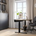 IKEA MITTZON стол/трансф, электрический дуб/черный шпон, 120x80 см 49527784 495.277.84
