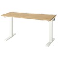 IKEA MITTZON стол/трансф, дуб электрический/белый шпон, 120x60 см 89526853 | 895.268.53