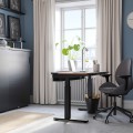 IKEA MITTZON стол/трансф, электрический орех/черный, 120x80 см 09527903 | 095.279.03