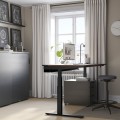 IKEA MITTZON стол/трансф, электрический орех/черный, 160x80 см 99530270 | 995.302.70